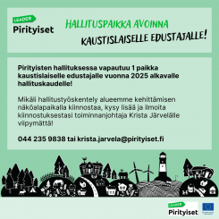 Hallituspaikka avoinna kaustislaiselle edustajalle!