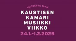 Kuvassa infoteksti Kamarimusiikkiviikosta 24.1.-1.2.2025.