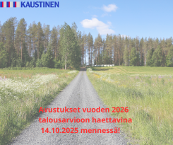 Avustusanomukset Kaustisen kunnan vuoden 2026 talousarvioon