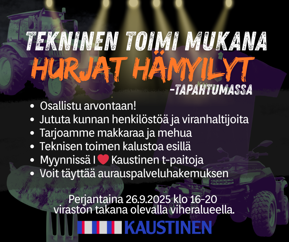 Tekninen toimi mukana Hurjissa Hämyilyissä 26.9.2025!