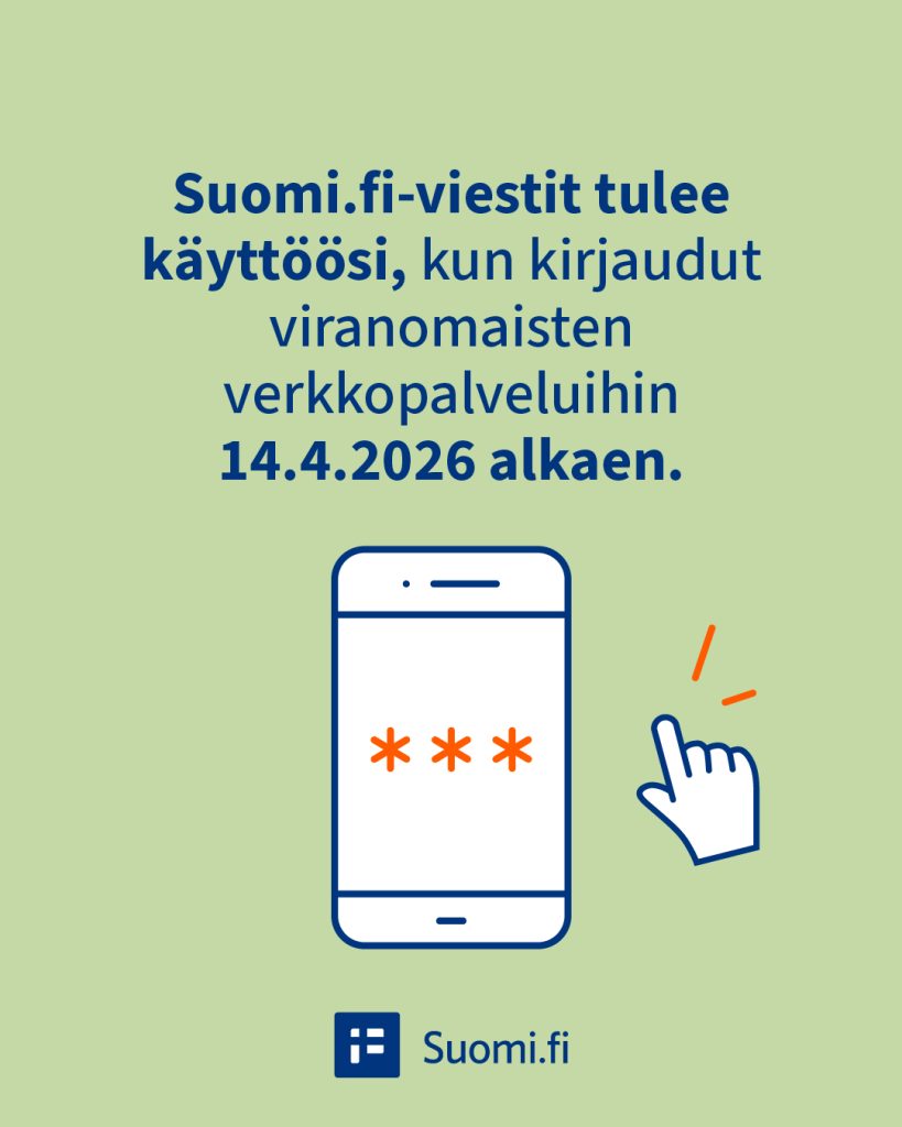 Paperinen viranomaisposti muuttuu ensisijaisesti Suomi.fi-viesteiksi 14.4.2026